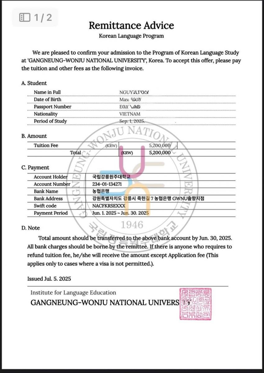 Trường Đại học Quốc gia Gangneung Wonju – 강릉원주대학교