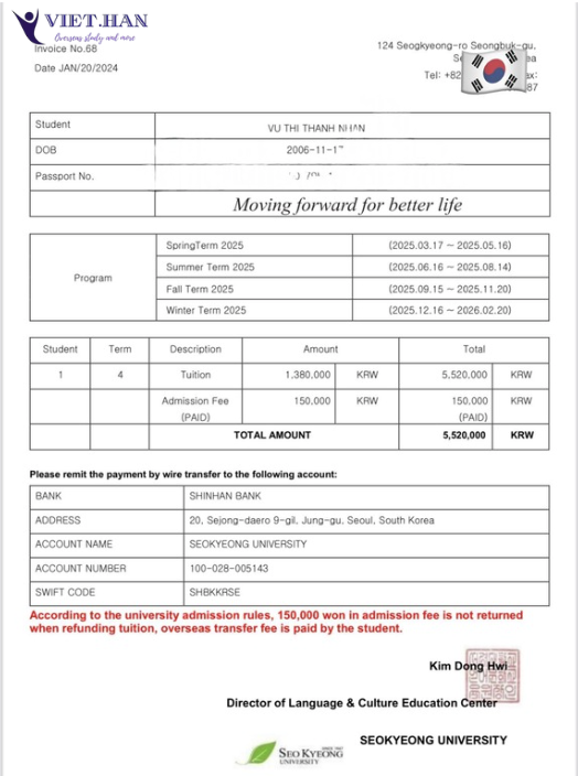Trường Đại học Seokyeong Hàn Quốc – 서경대학교