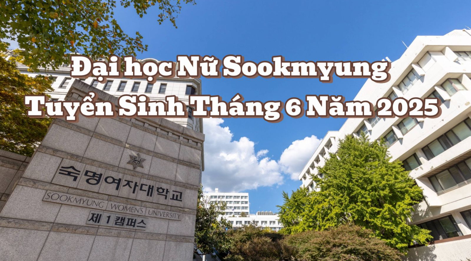 Đại học Nữ Sookmyung Tuyển Sinh Tháng 6 Năm 2025