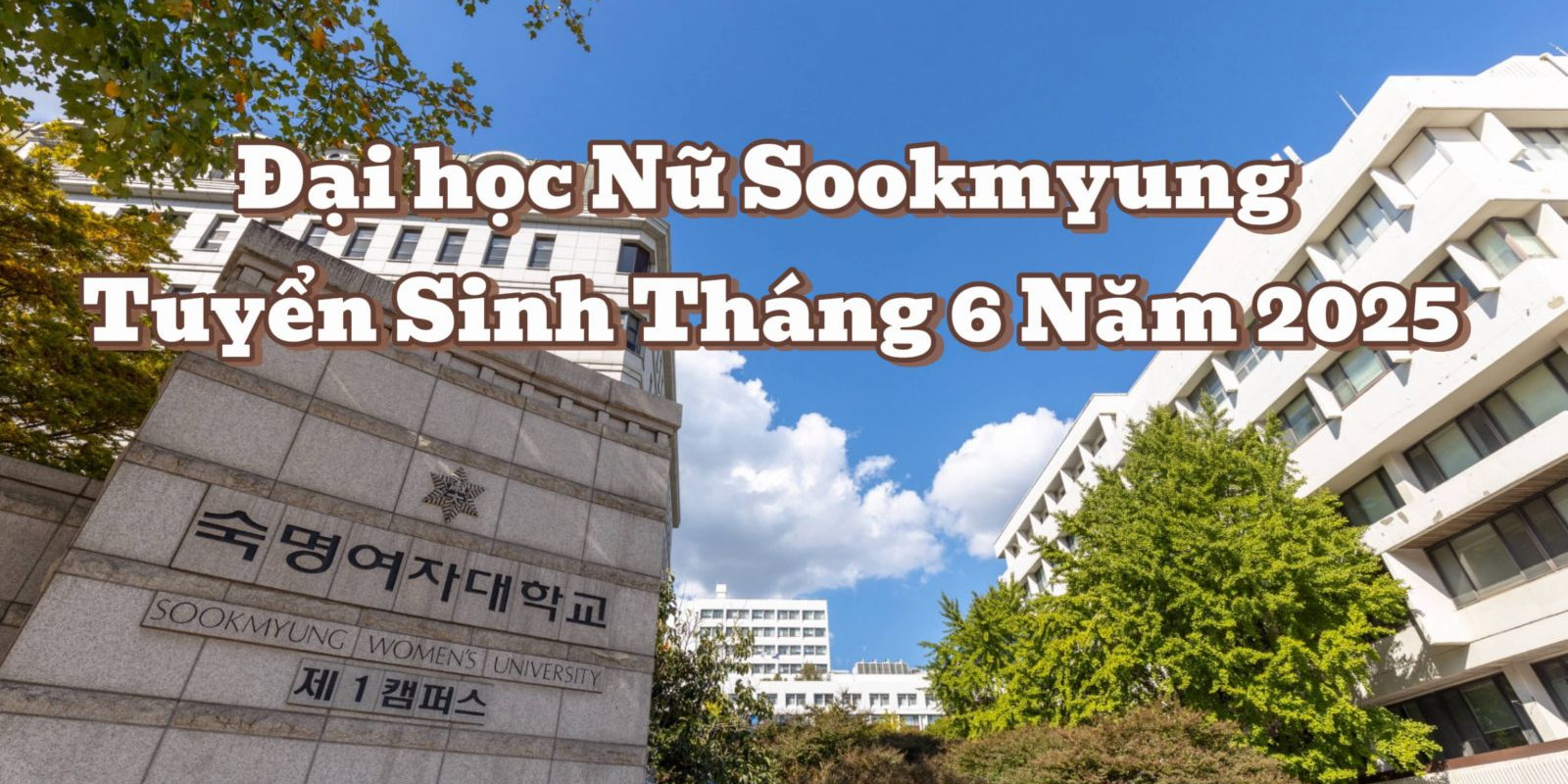 Đại học Nữ Sookmyung Tuyển Sinh Tháng 6 Năm 2025